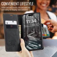 Étui CaseMe pour iPhone 17 avec aimant, fonction veille automatique, support et porte-cartes en cuir pour iPhone 17, 16, 15 Pro Max, 14, 13 – Étui portefeuille