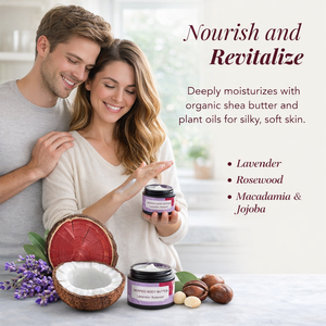 Mantequilla Corporal Batida al por Mayor |   Crema Hidratante de Manteca de Karité Orgánica para Mujer |   Textura Cremosa y Aterciopelada |   Aroma de Lavanda y Palo de Rosa - Product Image 3