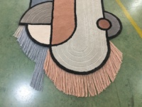 Kunden spezifisch gestaltete handgetuftete dekorative Teppich Teppich Roman abstrakte Muster Läufer für Wohnzimmer Home Schlafzimmer Kinderzimmer