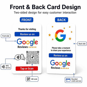 Tarjeta NFC Personalizada con Enlace URL para Reseñas de Google, Código QR Codificado, Tarjeta de Visita con Código QR para Cafetería, Salón, Restaurante, Hotel - Product Image 2