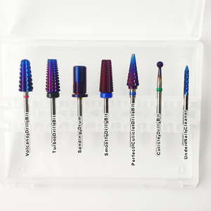 Ensemble de forets à ongles en carbure, 5 en 1, multi-fonctions, pour manucure et pédicure, lot de 7 pièces - Product Image 2
