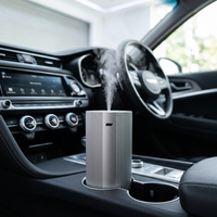 Diffuseur d'aromathérapie portable en métal sans eau pour voiture, ultra silencieux, sans brume, diffuseur de parfum rechargeable, machine à parfum pour voiture