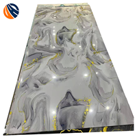Panneau PVC UV texturé 3D moderne et imperméable pour mur d'accentuation d'hôtel et de salon, et décor de fond TV