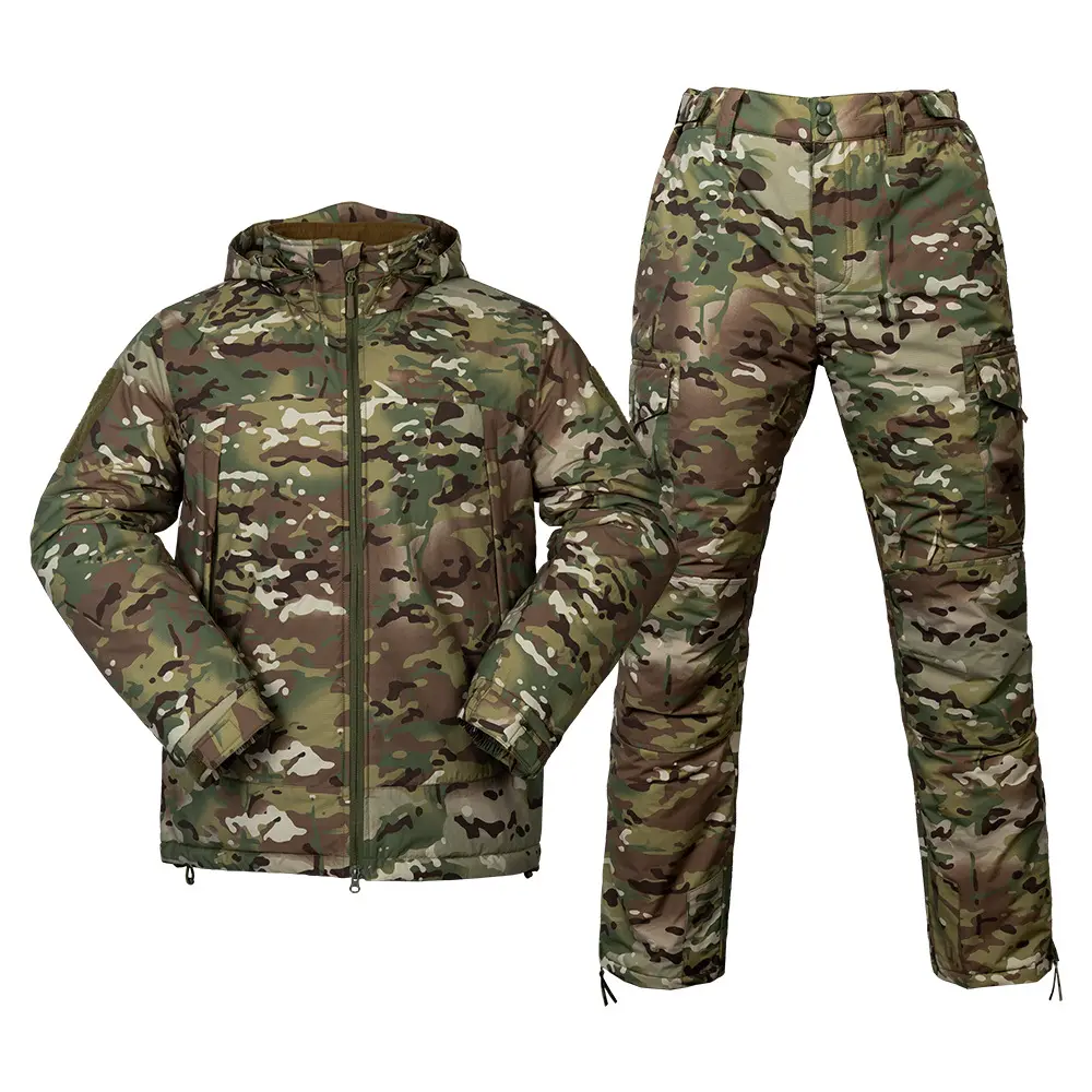 Jinteng, venta al por mayor, excelente, cálido, de alta calidad, escenario táctico, forro de algodón, uniforme de camuflaje, Uniforme de Invierno de manga larga