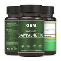 Capsules OEM de Saw Palmetto Capsules de supplément de prostate à base de plantes pour hommes