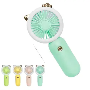 Mini Portable Fan USB Rechargeable Night Light Cooling Handheld Fan Three Speed Adjust Ventilador Portatil Fan With Night Light