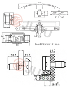Camper camper Camber Cabinet cassetto tirare push maniglia sollevare chiusura Caravan Cabinet Lock con push lock caravan - Product Image 6
