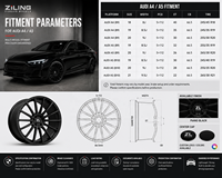 Rines ZL Monoblock de Aleación de Aluminio Forjado para Audi A4 A5 B9 B10 de 18 y 21 Pulgadas, Diseño Multirradio Personalizado