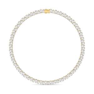 Collar de tenis con diamantes CVD talla pera Regal Glow, elegante collar de diamantes cultivados en laboratorio, oro para joyería de lujo certificada para mujer - Product Image 1