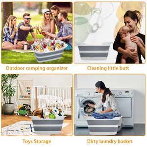 KingHon Bañera Plegable Multifuncional de Silicona para Mascotas, Cesto de Lavandería Plegable, Caja de Almacenamiento Plegable para Aseo - Product Image 6
