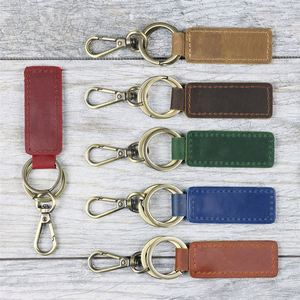 HR Stocked <b>Custom</b> Engraved Leatherette <b>Keychain</b> PU Leather Car Key Holder for Men Engraved Dad <b>Keychain</b> for Gifts - Product Image 1