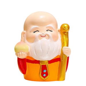 Ensemble de figurines créatives du Dieu de la Richesse en résine, décoration de bureau du Nouvel An chinois, empilable, cadeau Feng Shui, lot multi-pièces - Product Image 5