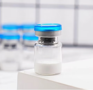 Blue Silver Aluminum Crimp Cap Clear Borosilicate Vials, Mini Glass <b>Bottles</b> For Powder Liquid Sample Storage & Display - Product Image 6