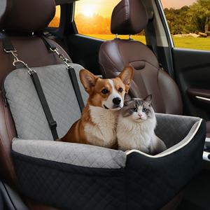 <span class=keywords><strong>2</strong></span> в 1 регулируемое автомобильное сиденье для собак с поводками безопасности, съемное моемое сиденье для домашних животных, роскошное автомобильное сиденье для собак - Product Image 5