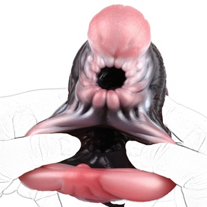 Masturbador Masculino de Doble Canal GEEBA, Vagina de Bolsillo con Forma de Elefante, Vagina de Fantasía, Vagina de Silicona Suave, Vagina Anal Artificial - Product Image 4