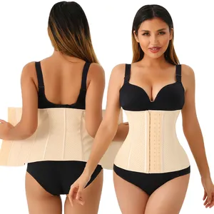 High Quality 9 Steel Boned Colombian Corsets Latex Waist Trainer With Durable Hooks