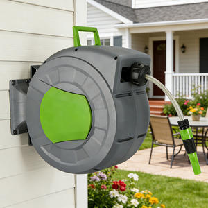 Vertak - Carrete <span class=keywords><strong>de</strong></span> Manguera <span class=keywords><strong>de</strong></span> Agua Retráctil Automático para Jardín, Montado en la Pared, <span class=keywords><strong>de</strong></span> 20M+2M, con Boquilla <span class=keywords><strong>de</strong></span> Pulverización - Product Image 1