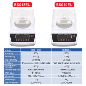 Nueva llegada balanza analítica 2kg/0,01g balanza de precisión Digital de laboratorio báscula de laboratorio balanza de precisión compacta - Product Image 3