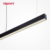 Luminaire suspendu linéaire noir et blanc en aluminium, nouveau design d'usine, pour table à manger ou bureau, connectable