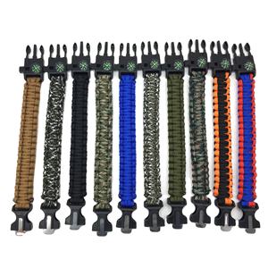 5-in-1 비상 야외 생존 키트 생존 상황을위한 나침반 및 호루라기 Paracord 팔찌 세트 나일론 - Product Image 2