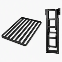 Plateforme de toit de voiture YYD OVERLAND et kit d'échelle latérale pliable en aluminium pour camping tout-terrain SUV, compatible avec JETOUR Traveler T2