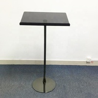 Podio de Acrílico Transparente, Moderno y Minimalista, con Base de Acero Inoxidable, Atril de Cristal, Púlpito de Iglesia, Mueble de Teatro, Plegable, para Exteriores
