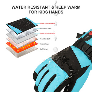 Çocuklar Polyester snowboard eldiven su geçirmez ve nefes sıcak kış eldiven açık hava etkinliği için soğuk hava için - Product Image 6