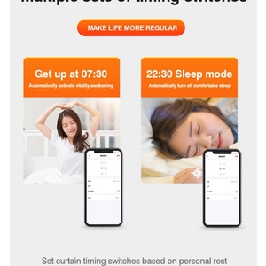 Glomarket Tuya Système d'ouverture automatique de rideaux intelligent moderne pour bureau, commande vocale à distance, rail motorisé personnalisable - Product Image 2