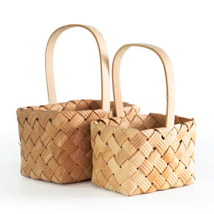 अनुकूलित हस्तनिर्मित विलो शिल्प फल टोकरी पोर्टेबल विलो बुने पिकनिक टोकरी - Product Image 1