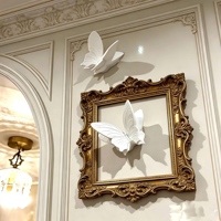 Ensemble de décorations murales en résine blanche en forme de papillon, sculpture 3D, décoration pour salon, chambre à coucher, mariage, fête