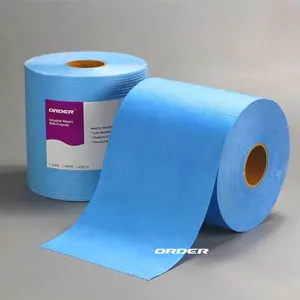 Embossed Surface Perforated Roll Non Woven Cellulose PET Lint-free Cleaning Solvent Dry Workshop Multipurpose Wiper