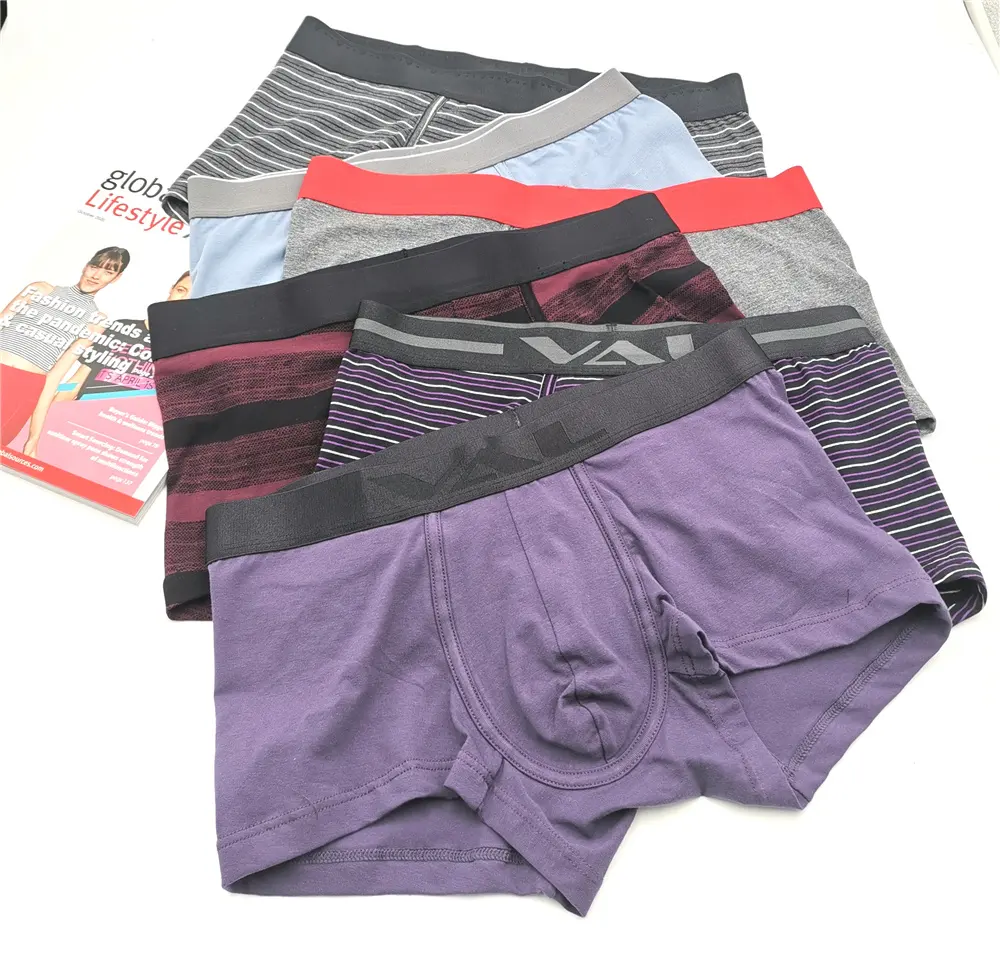 Premium Quality custom Print brand name boxers cotton Briefs micro fiber trunk elastic men's briefs & boxers