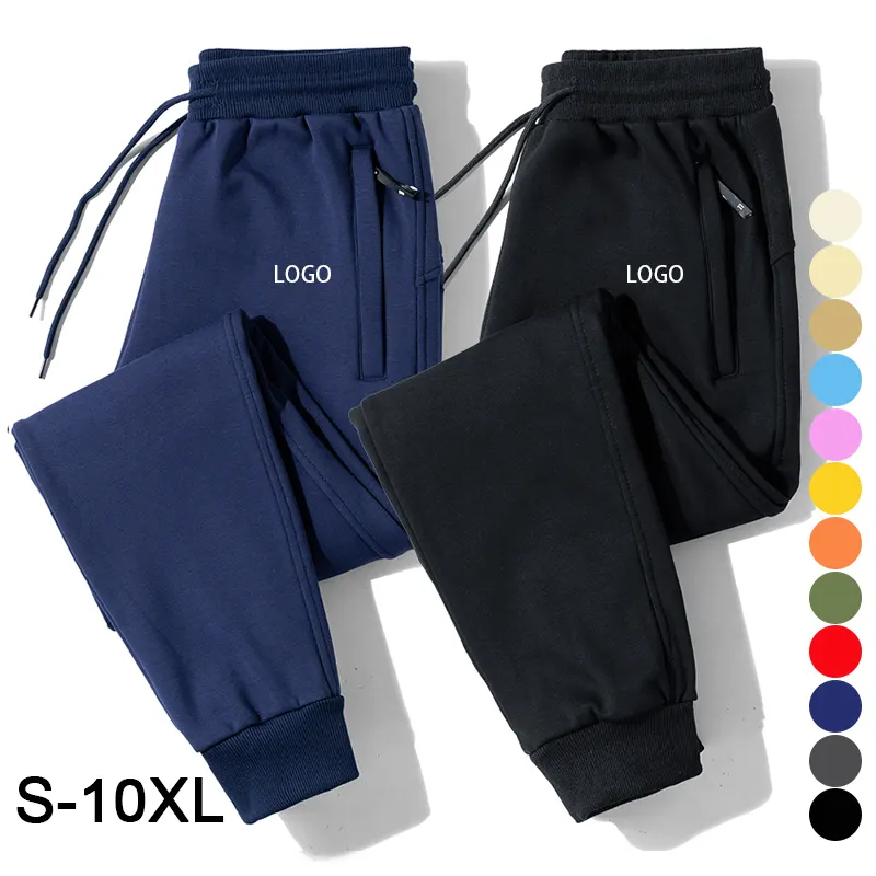 Pantaloni da jogging da uomo in cotone pesante invernale pantaloni sportivi pantaloni della tuta da uomo