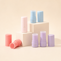 Mini tube de déodorant 5g/7g, contenant vide en plastique PP à mécanisme rotatif, emballage personnalisé pour baume parfumé solide avec logo estampé or