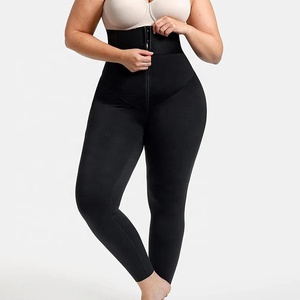 Leggings de mujer de cintura alta con control de abdomen, pantalones de entrenamiento moldeadores, levanta glúteos, realza la <span class=keywords><strong>forma</strong></span>, diseño con cremallera, para yoga y <span class=keywords><strong>gimnasio</strong></span> - Product Image 4