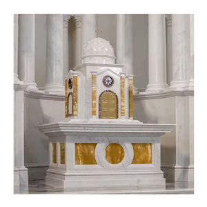 Precio de fábrica Tabernáculo de piedra religiosa de lujo Tabernáculo de mármol blanco para <span class=keywords><strong>Iglesia</strong></span> Católica - Product Image 1