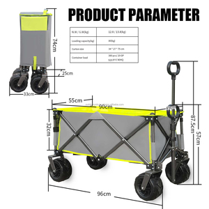 Remolque de bicicleta de carga de utilidad carrito plegable de supermercado al aire libre de compras de lujo - Product Image 5
