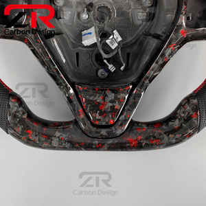 Volant en fibre de carbone forgé pour <span class=keywords><strong>Ford</strong></span> <span class=keywords><strong>Fiesta</strong></span> MK7 MK 7.5 <span class=keywords><strong>ST</strong></span>/<span class=keywords><strong>ST</strong></span> Line/<span class=keywords><strong>ST</strong></span> <span class=keywords><strong>200</strong></span>/Vignale/Active Style Racing - Product Image 2