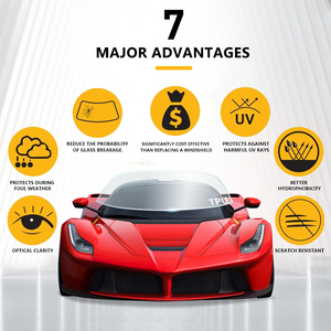 Film de protection de pare-brise en TPU transparent HD de 7.5 mil d'épaisseur, film de protection de pare-brise de voiture auto-cicatrisant et anti-UV, <span class=keywords><strong>origine</strong></span> chinoise - Product Image 3