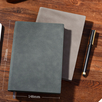 Cuaderno de Tapa Dura de Lino y Cuero PU Azul Marino A5 Personalizado al por Mayor para Promociones, con 100 Hojas, Encuadernación Cosida y Logotipo