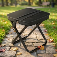 Chaise de jardin pliable portable et compacte en acier au carbone et tissu Oxford, style sac à main, pour mobilier d'extérieur, camping, voyage, montagne