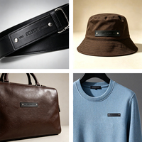 Écussons en cuir PU écologiques personnalisés avec logo, étiquettes thermocollées pour chapeaux, étiquettes de vêtements, accessoires de confection à coudre, vente en gros OEM