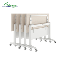 Table de classe pliable au design moderne avec roulettes pour les écoles, les universités, les bureaux d'étudiants, les salles de conférence et de formation