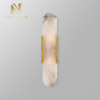Applique murale LED moderne en marbre de cuivre de décoration d'escalier de couloir d'hôtel d'intérieur Offre Spéciale