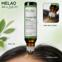 Huile de ricin roll-on pour massage du cuir chevelu, sérum nourrissant pour cheveux, applicateur à bille, fabriqué en Chine, options de logo personnalisé, vente en gros