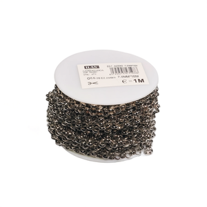 Catena in acciaio inossidabile 7 mm x 15 m colore bianco per artigianato e creazione di gioielli - Product Image 2