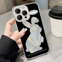 Coque antichoc peinte motif lapin de dessin animé vue dos pour 15/16/17 PM Yusha 14 Sweet Cool Cross Border