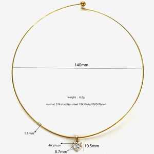 Collar de Línea de Pesca <span class=keywords><strong>Invisible</strong></span> Flash, Collar de Lujo Ligero de Acero Inoxidable Brillante con Colgante de Circonita Multi-Estilo, Regalos <span class=keywords><strong>para</strong></span> Mujer - Product Image 5
