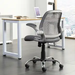 Modern Flip Up Arms Meeting Mesh Office Chair Ergonomic For Long Working Hours