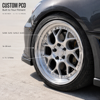 Velg Mobil JJS Ringan Tempa 6061-T6 Desain Mesh Warna Kustom Bibir Poles 16 17 28 19 20 21 22 Inci Bahan Aluminium Alloy